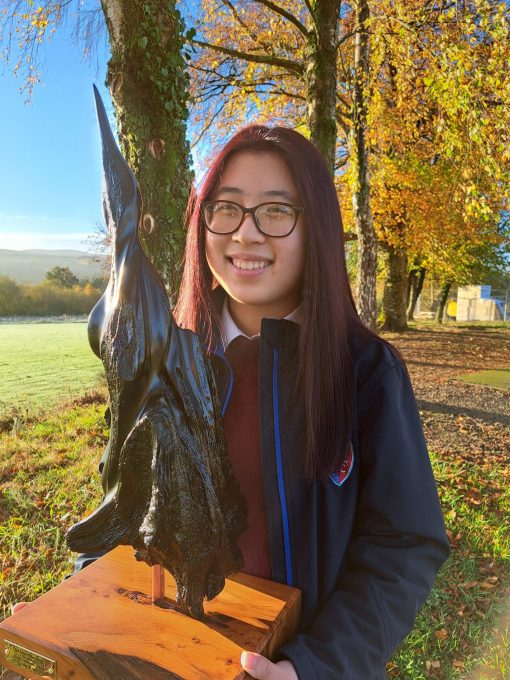 Emily Chen pictured with her Award